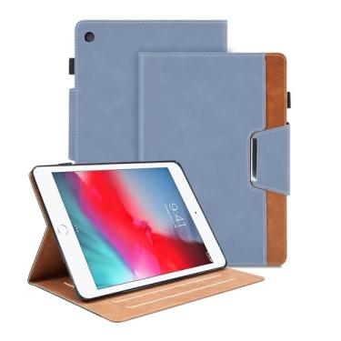 Imagem de Capa para iPad Mini 5ª geração 2019 7,9 polegadas, para iPad Mini 4/3/2/1, capa com suporte de visualização em vários ângulos com bolso, capa para tablet inteligente de couro sintético com fecho