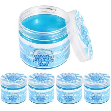 Imagem de SenseYo Pacote com 4 massas de gel de limpeza de carro, limpador de interiores de carro, ferramentas de detalhamento automático universais para câmera de teclado de notebook