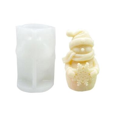 Imagem de Molde de silicone para árvore de Natal, vela, boneco de neve, flor aro