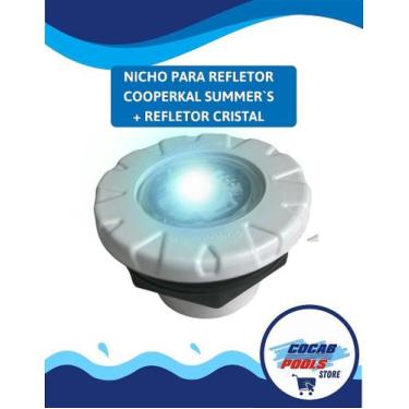 Imagem de ILUMINAÇÃO para Piscina: KIT Refletor Cristal Power RGB + Nicho em Fib