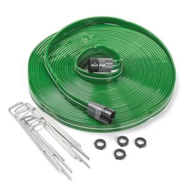 Imagem de Rocky Mountain Goods Mangueira de imersão para irrigação - Mangueira de irrigação 2 em 1 com estacas - Mangueira de jardim flexível resistente para irrigação de gramados e plantas - Mangueira de