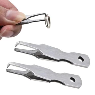 Imagem de 1 abridor de anel multifuncional, alicate dividido para equipamento de pesca, ferramenta de anel de divisão rápida, prata