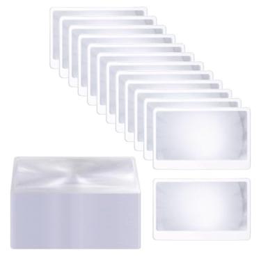 Imagem de Ampliação de cartões em polegadas 2,2 x 3,3 lente portátil de ampliação, tamanho de bolso para cartão de crédito, lente Fresnel peças finas 100