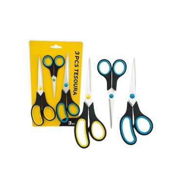 Imagem de Kit com 03 Tesouras Inoxidáveis  5,5 / 7,5 / 8,5 - Bomvink