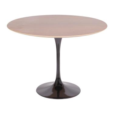 Imagem de Mesa Saarinen Redonda Imbuia 90cm - Base Preta