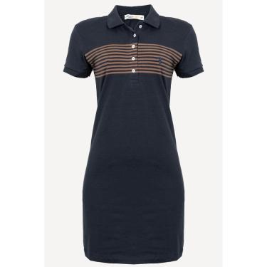 Imagem de Vestido Listrado Aleatory Grid Marinho-Feminino