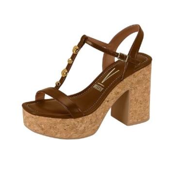 Imagem de Sandália Feminina Vizzano 6541101 Salto Alto Plataforma (BR, Adulto, Numérico, 36)
