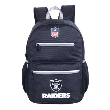 Imagem de Mochila Esportiva Escolar NFL Raiders Futebol Americano Oficial-Unissex