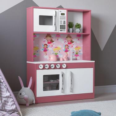Imagem de Cozinha Infantil Diana Em Mdf Branco Rosa
