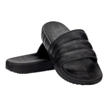 Imagem de Corfly Chinelo Masculino EVA Confortável Design Moderno Nuvem Leve Respirável Secagem Rápida Sandália para Casa Praia e Exterior (Preto, Adulto, 38, Numérico, BR)