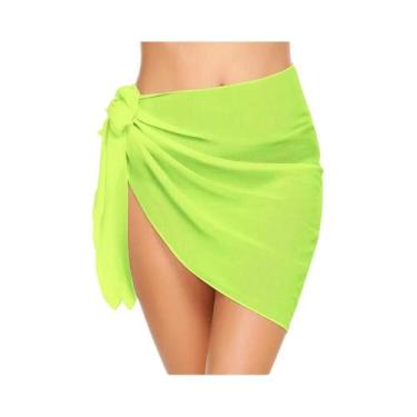 Imagem de Saia Sarong de Chiffon para Praia - Curta, Transparente e Ideal como C