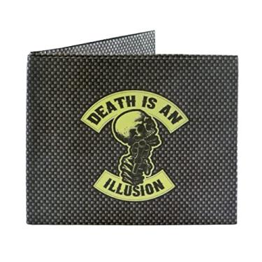 Imagem de SUPERVEK Carteira de papel – Carteira vegana, fina, resistente a rasgos e à água para homens, Mortal Illusion