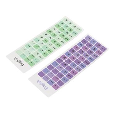 Imagem de Generic Adesivos Impermeáveis ​​para Teclado Em Inglês, 2 Peças, Adesivos para Teclas de Laptop, Fáceis de Aplicar Em Todos Os Teclados (B)