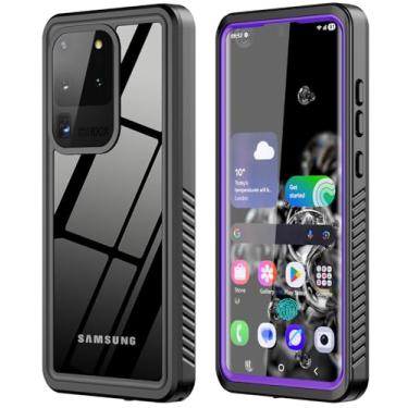 Imagem de ZWWADR Capa protetora de tela integrada à prova d'água para Samsung Galaxy S20 Ultra [corpo inteiro à prova de choque] [3 m militar à prova de choque] Capa de telefone subaquática à prova de poeira