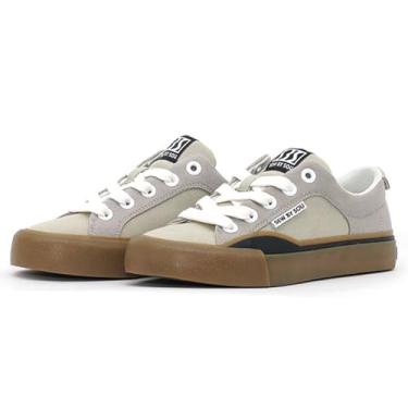 Imagem de Tênis de skate masculino feminino cano baixo profissional para treinamento de skate casual, G. bege, 38