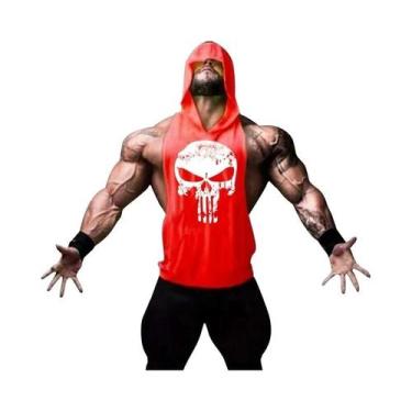 Imagem de Camiseta Regata Masculina De Algodão Com Estampa De Caveira, Sem Manga