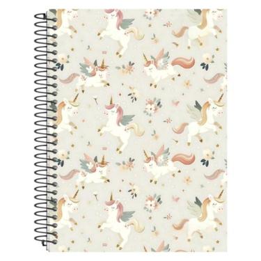 Imagem de Caderno universitario 1 matéria 96 folhas unicórnio - PanAmericana, Un