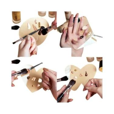 Imagem de Paleta De Maquiagem Em Acrílico Transparente Para Mistura De Base Líqu