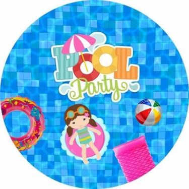 Imagem de Painel Festa Redondo C/ Elástico 1,50m Pool Party - Fadrix, Pool party