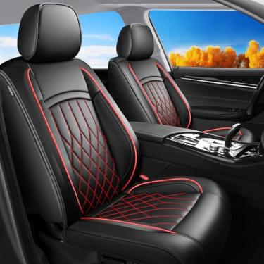 Imagem de Banklif Capas de assento de carro compatíveis com Chevrolet/Chevy Equinox 2011-2025, protetor de almofadas de assento automotivo de couro impermeável e respirável | Compatível com Airbag |Conjunto