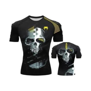 Imagem de Camiseta Casual De Manga Curta Para Homens, Fitness E MMA, Confortável