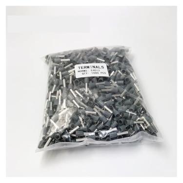Imagem de ROUPWKWO Terminais isolantes de tubo E4012 de 4 mm2, terminais isolados, fio de cabo, terminal de crimpagem isolante, 1000 peças/pacote (verde)