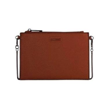 Imagem de Bolsa Feminina Colcci Crossbody Flat Alça Corrente Pequena Caramelo-Feminino