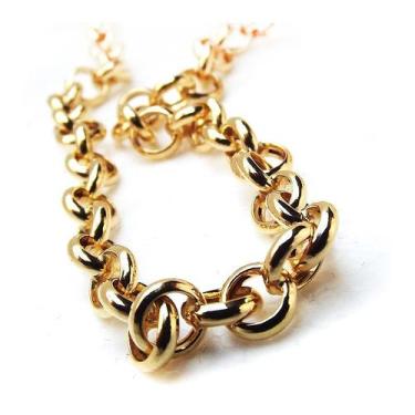 Imagem de Pulseira de Ouro 18K Portuguesa grossa - Meu Anel