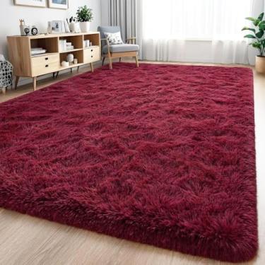 Imagem de Tapete Peludo Felpudo 2,00x2,50 para Sala e Quarto Tapete Grande Antiderrapante(Bordô)