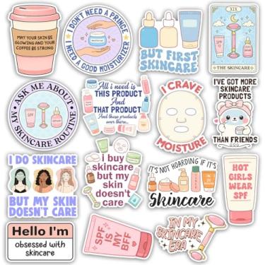 Imagem de TODOLIA Pacote de adesivos para cuidados com a pele (15 peças-7,6 cm), adesivo dermatologista dermatologista, presente para amantes de cuidados com a pele, decoração dermatológica para laptop, tablet