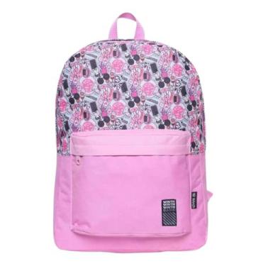 Imagem de Mochila Basic Stiker Wincy em Poliéster Winth, Rosa, UN