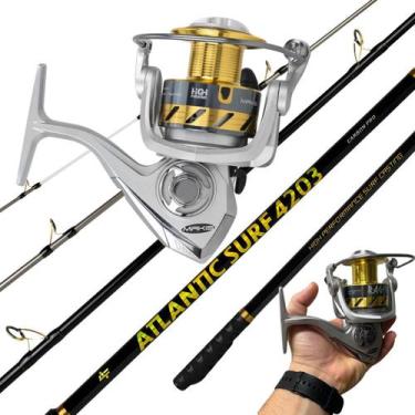 Imagem de Molinete Ragnar Carretel Aluminio + Vara Surf 105lbs Rapida TAMANHO:60