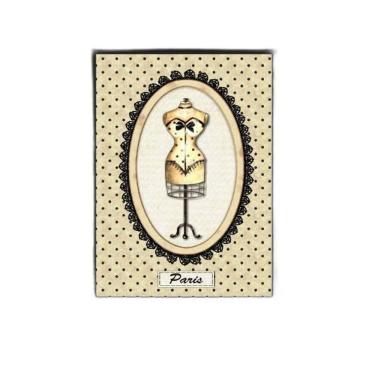 Imagem de Quadro Manequim De Costura Paris 33X24Cm Moldura Preta