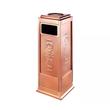 Imagem de KHUTRW3D Balde de cinzeiro de metal para shopping em pé balde de aço inoxidável balde de armazenamento de extintor de fumaça balde de cigarro