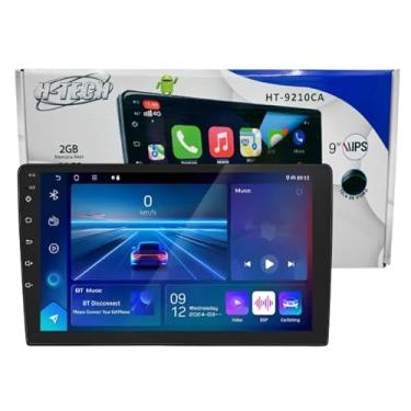 Imagem de Central Multimídia Android 15 com Tela 9 Polegadas IPS, 4GB RAM + 64GB, GPS, Wi-Fi, Bluetooth, CarPlay, Android Auto, USB + Câmera de Ré Incluída
