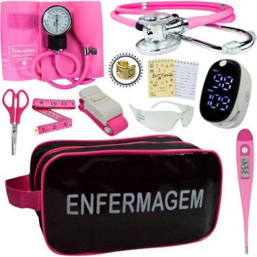 Imagem de Kit Enfermagem Aparelho Pressão Esteto Frete Grátis Promocao - Love Sa