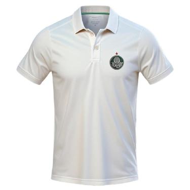 Imagem de Camisa Polo Palmeiras Basic Branca Licenciada Betel-Masculino