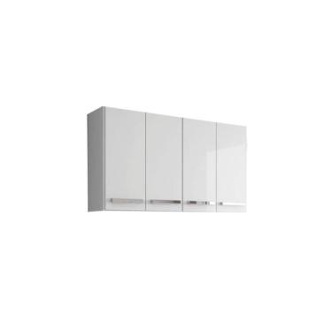 Imagem de Armario Suspenso de Parede 4 Portas Branco Georgia Brienza Movelaria -