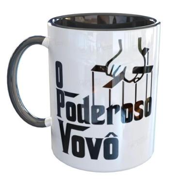 Imagem de Caneca Porcelana O Poderoso Vovô - Pense Canecas, Preto