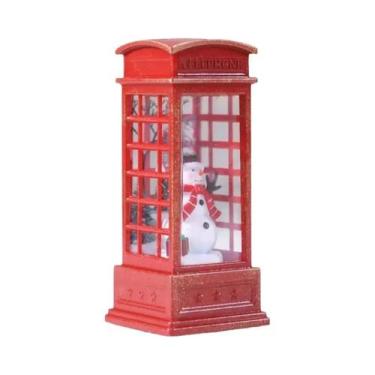 Imagem de Luzes LED De Natal: Enfeites De Bola De Cristal Com Trem E Papai Noel 