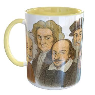 Imagem de Caneca Porcelana Gênios da Humanidade Motivacional - Pense Canecas, Am