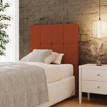 Imagem de Cabeceira Solteiro 90cm Linea Boucle Estofada Design Moderno para Quar