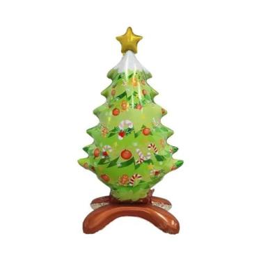 Imagem de Balão De Papel Metalizado Extra Grande Do Papai Noel Para Decoração De