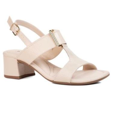 Imagem de Sandália Feminina Salto Bloco Médio Fivela Bebecê T5228435-Feminino