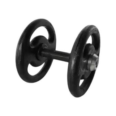Imagem de Dumbbell Pintado Pegada Emborrachada Academia Fitness 8kg - ANILHAS FI
