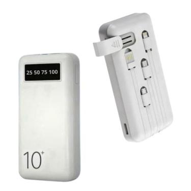 Imagem de Carregador Power Bank 10000mAh com 04 Saídas Visor LED KA-966H - NoBra