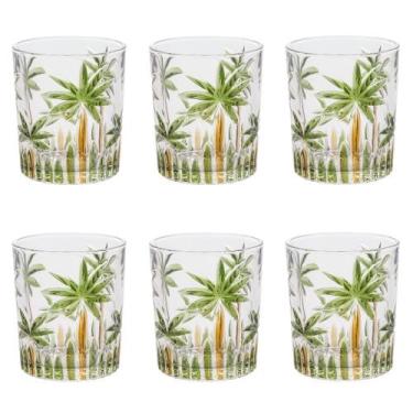 Imagem de Conjunto 6 Copos de Cristal 340ml Palm Tree Handpaint Wolff