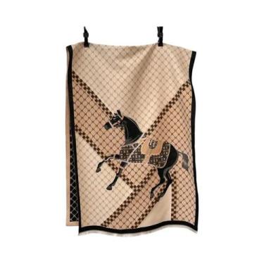 Imagem de Cachecol De Pashmina Jacquard Grosso E Quente Para Mulheres, Xale Dupl