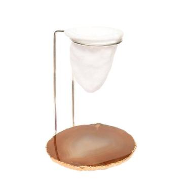 Imagem de Coador De Café Individual Em Pedra De Ágata Banhado - Charm Decor, Mar