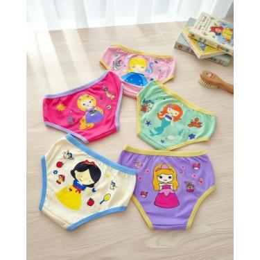 Imagem de Calcinhas Infantil Princesas 2 100% algodão - Antialérgica - JOANINHA 
